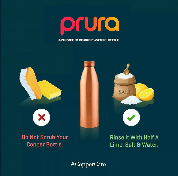 Copper Water Bottle A Leak Proof Ayurvedic Pure Copper Vessel 950 ml Design 17, 950 ml Design 17
