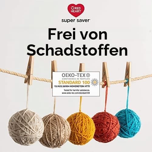 Red Heart E302C.0316P02 Super Saver Jumbo Garn, Acryl, Weiss (Soft White), 2 Count(Pack of 1) Weiss