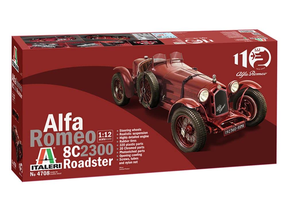 Italeri 4708S Alfa Romeo 1:12 8C/2300 1931-33, Modellbau, Bausatz, Standmodellbau, Basteln, Hobby, K