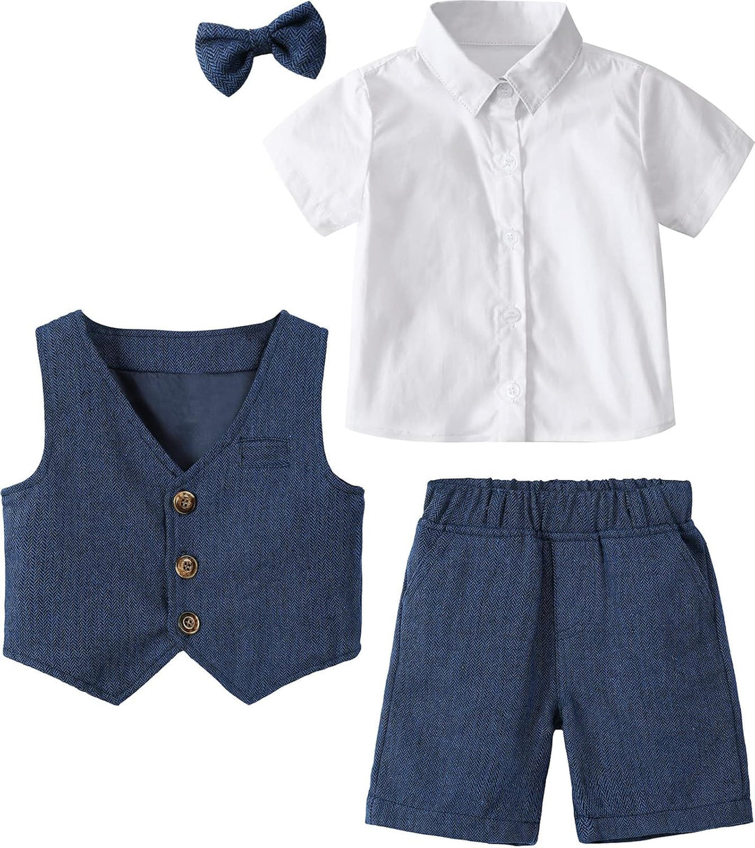 mintgreen Baby Junge Taufe Outfit Smoking Anzug Set 2-3 Jahre Navy, 2-3 Jahre Navy