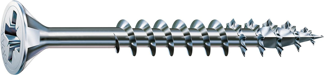 SPAX Universalschraube, 4,5 x 55 mm, 500 Stück, Kreuzschlitz Z2, Senkkopf, Teilgewinde, 4CUT, WIROX