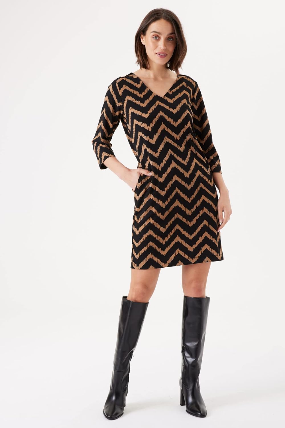 GARCIA Damen Dress Kleid S Golden Brown, S Golden Brown