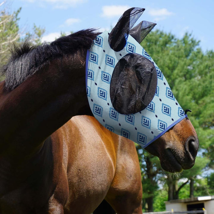 Harrison Howard Super Comfort Stretchy Fly Mask Large Eye Space with UV Protection Soft on Skin with