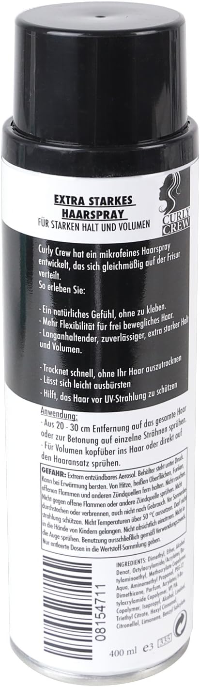 plasticfantastic Dosensafe Haarspray Curly Crew 24 x 6,5 cm, Schaumstoff, Weiss, Curly Crew