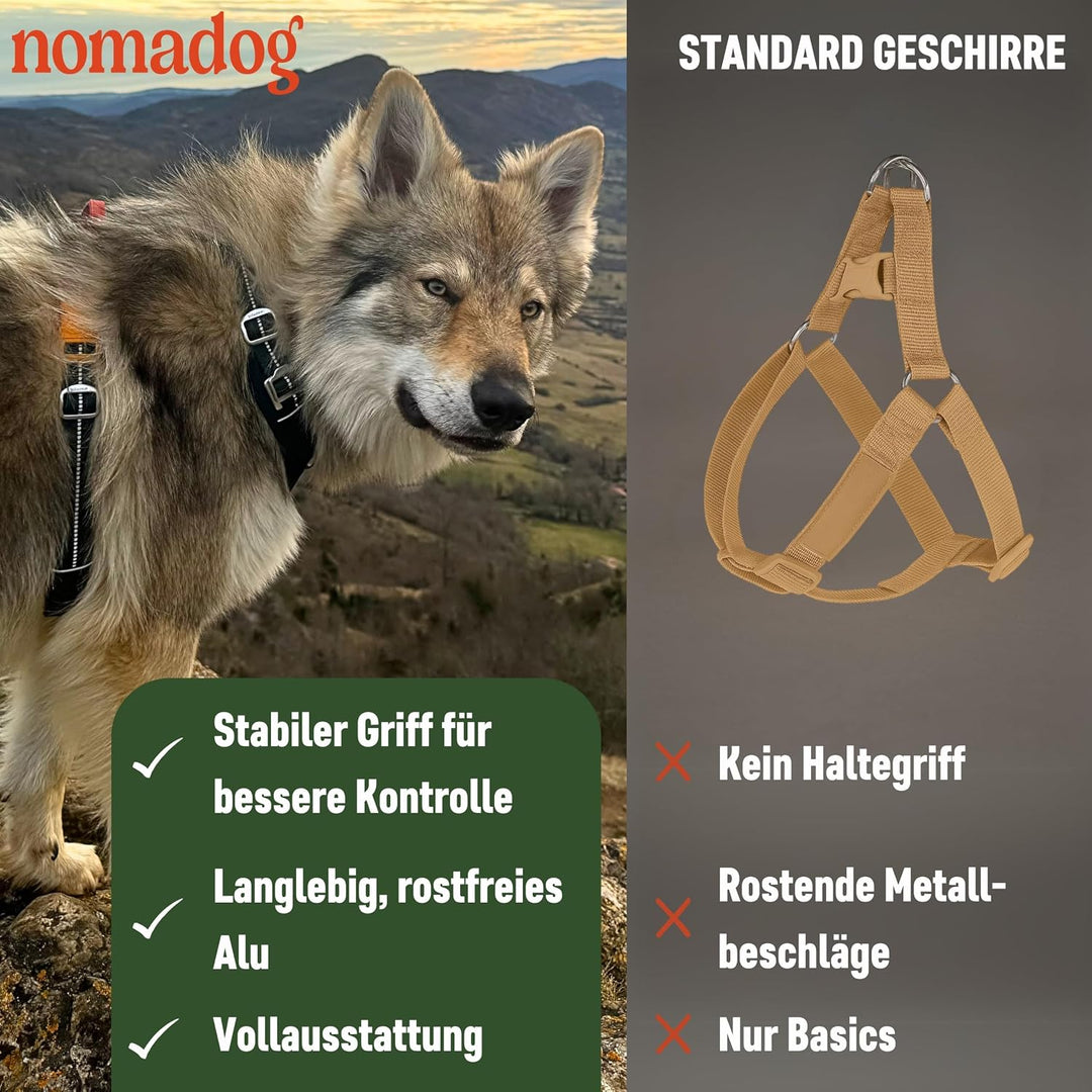 Nomadog Trailblazer Anti Zug Hundegeschirr Mittelgrosse Hunde mit Griff - Gepolstert, Verstellbar fü