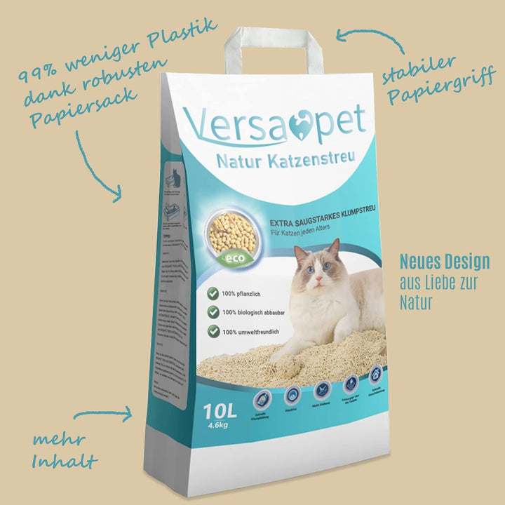 Versapet TOFU Katzenstreu Naturstreu klumpend Bio Klumpstreu 4,6 kg