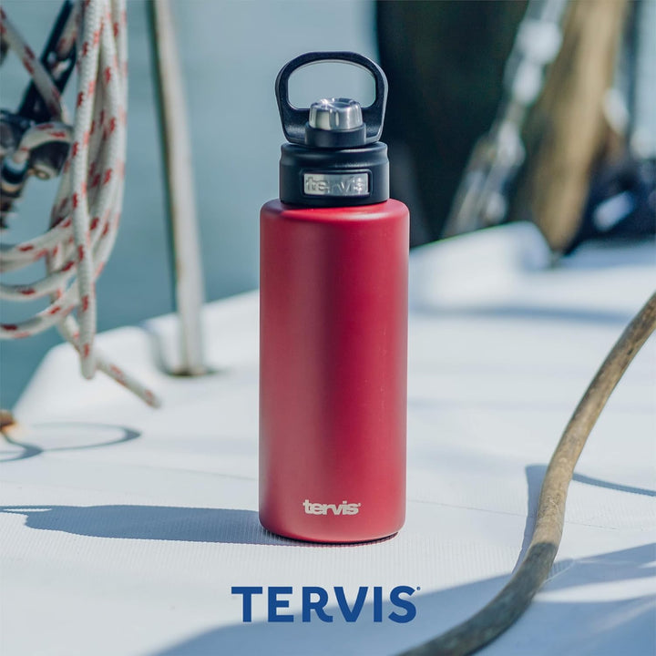 Tervis Pulverbeschichteter Edelstahl-Reisebecher, dreiwandig, isoliert, hält Getränke kalt, 900 ml,