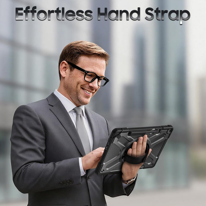 Fintie Hülle für Microsoft Surface Pro 12 Zoll 1. Edition (2025), 360° Drehbare Ständer und Handgurt