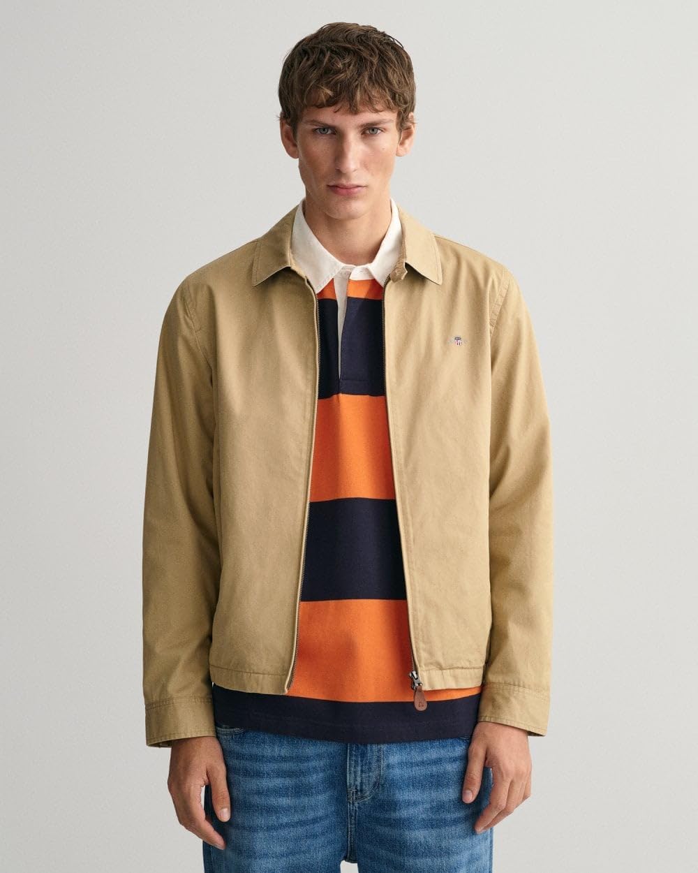 GANT Herren Cotton Windcheater Jacke M DARK KHAKI, M DARK KHAKI