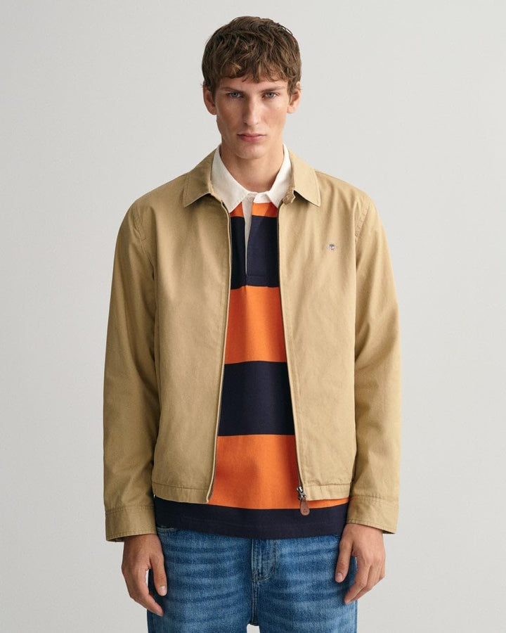 GANT Herren Cotton Windcheater Jacke M DARK KHAKI, M DARK KHAKI