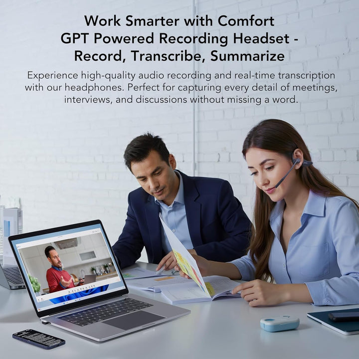 NEARITY MemPod Pro 2S, Open-Ear-Bluetooth-Kopfhörer mit Mikrofon, ChatGPT-Transkription & Zusammenfa