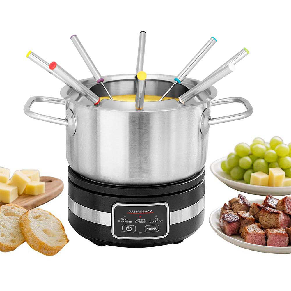 Fondue Multicook 4-in-1 & Kochplatte – elektrisch, 1.200 W, für Käse-, Schokoladen-, Brühen- & Fettf
