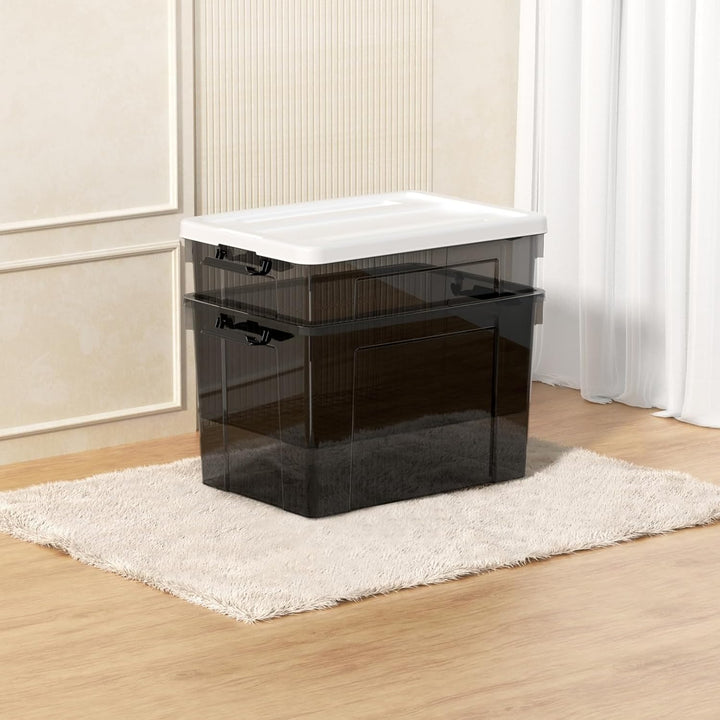 Cetomo 90L*4 Plastic Storage box, Tote box,Organizing Container with Durable Lid and Secure Latching