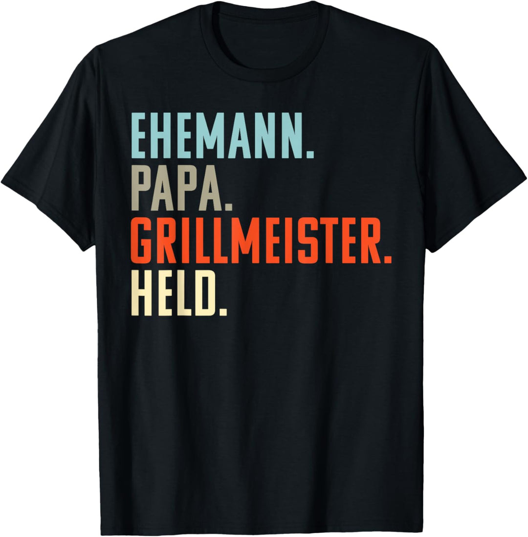 Ehemann Papa Grillmeister Held: Lustiges Geburtstag Geschenk T-Shirt