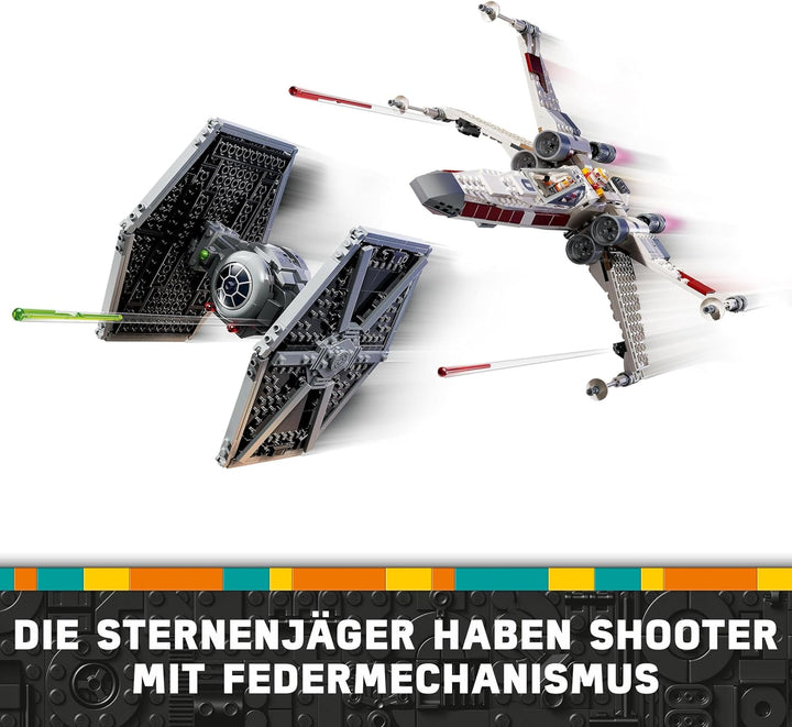 LEGO Star Wars Mashup aus TIE Fighter & X-Wing, baubare Spielzeug Sternjäger, Geschenkidee für Kinde