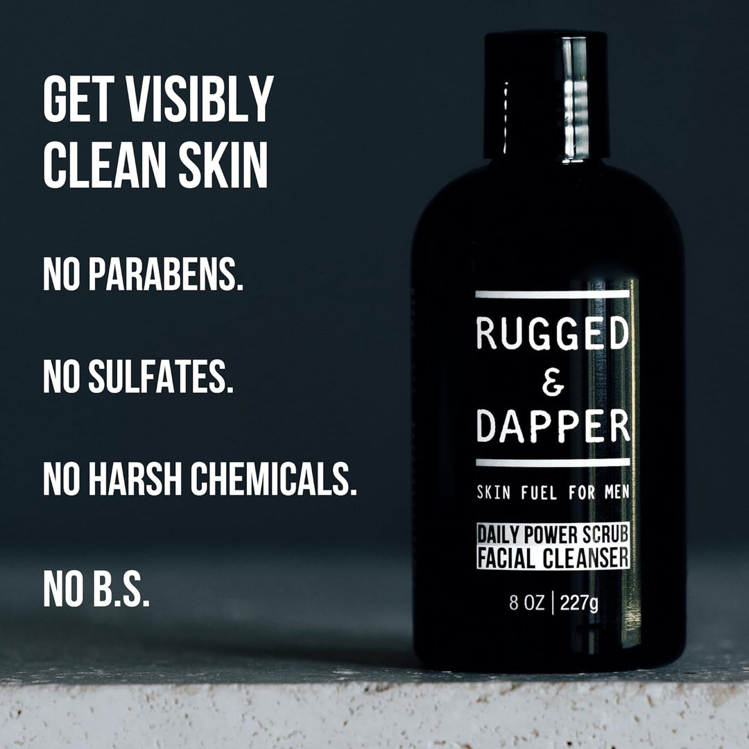 RUGGED &amp; DAPPER Peeling und Gesichtsreiniger für Männer 237 ml