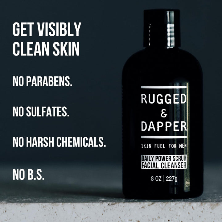 RUGGED &amp; DAPPER Peeling und Gesichtsreiniger für Männer 237 ml