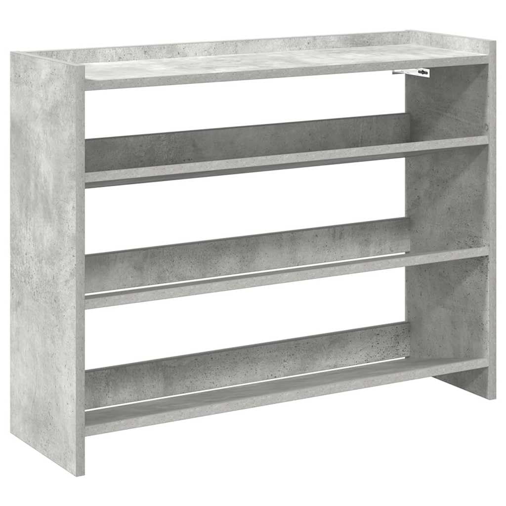 vidaXL Schuhregal Betongrau 80x25x62 cm Holzwerkstoff, Schuhschrank, Schuhaufbewahrung, Schuhe Organ
