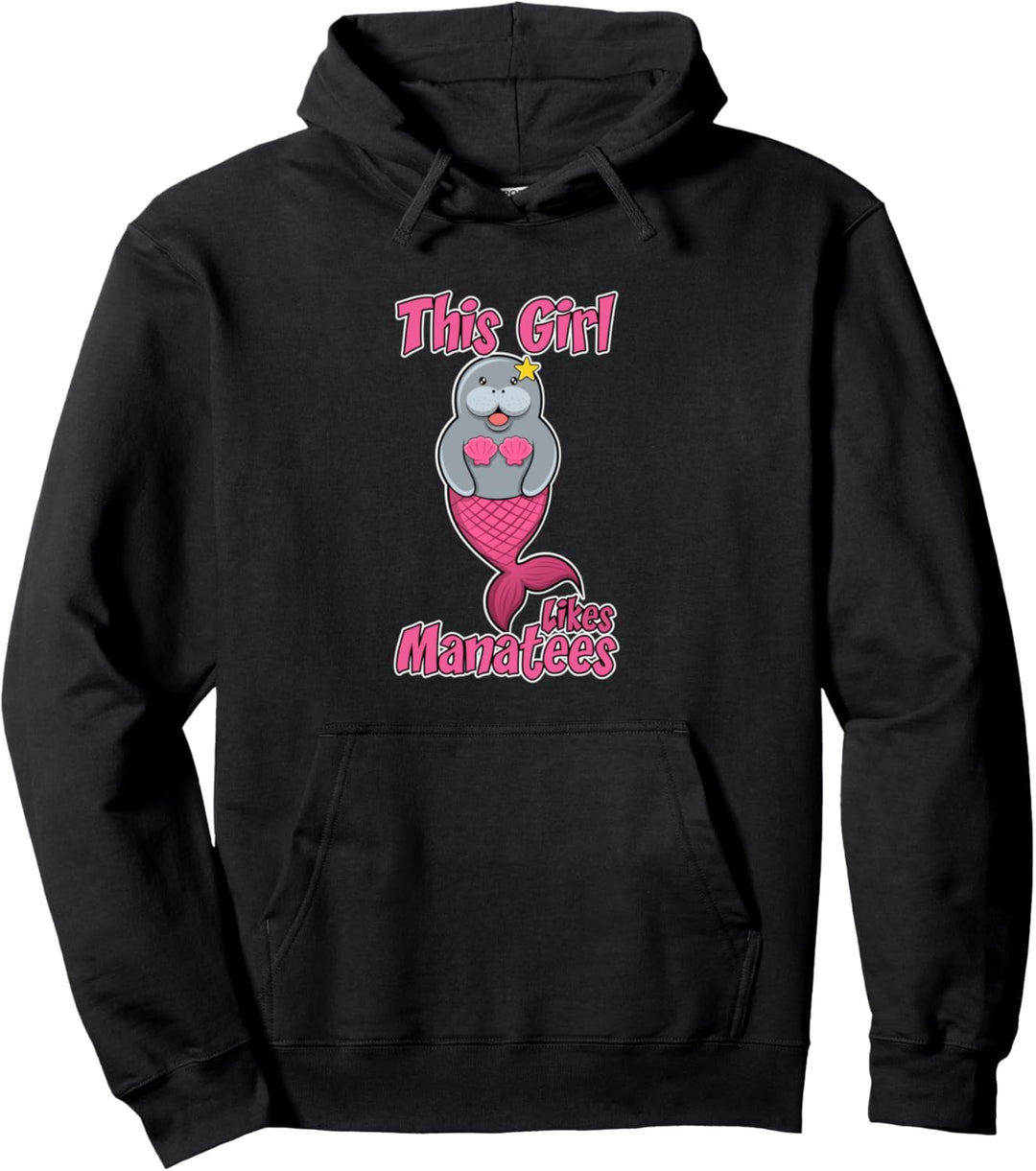 Mädchen mag Seekühe Niedliche Seekuh Bikini Ozean Pullover Hoodie