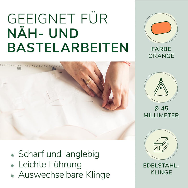 Nestor&amp;Gamble Rollschneider I Hochwertiges Rollmesser mit integrierter Schutzfunktion und Anti-Rutsc