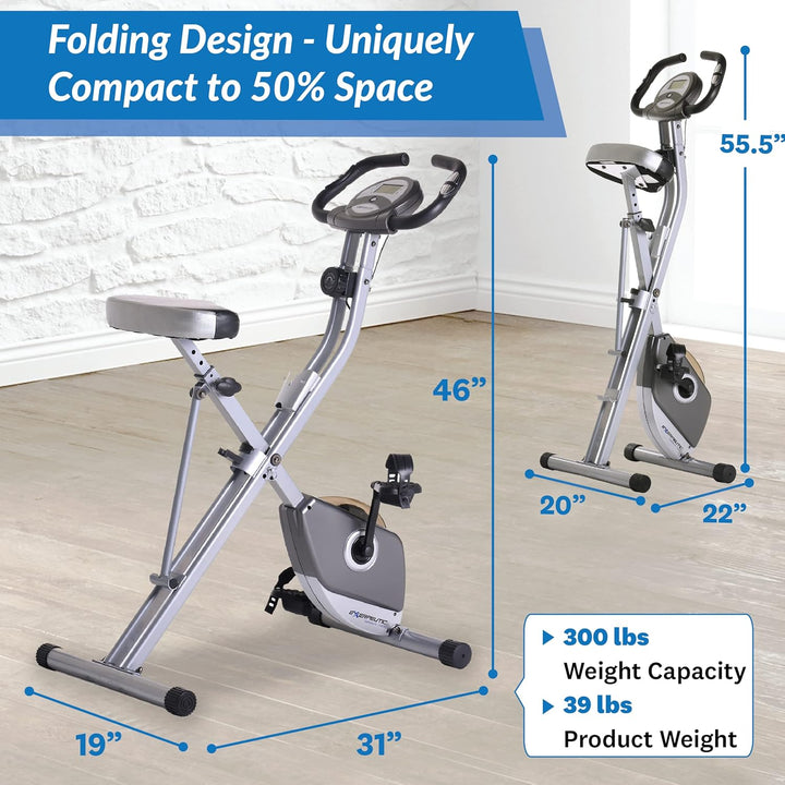 EXERPEUTIC Klappbarer Heimtrainer mit Magnetbremssystem &
