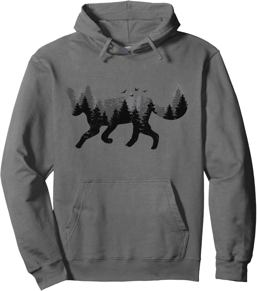 Fuchs Natur Wald Camping Wandern Jäger Outdoor Geschenk Pullover Hoodie