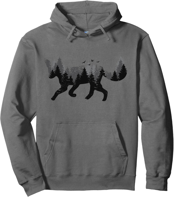 Fuchs Natur Wald Camping Wandern Jäger Outdoor Geschenk Pullover Hoodie