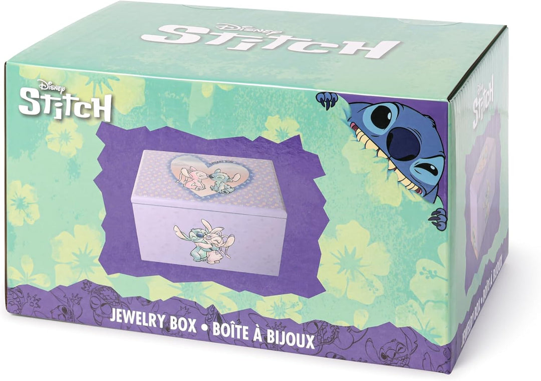 Disney Stitch &amp; Angel Schmuckkästchen, Herzform, Violett