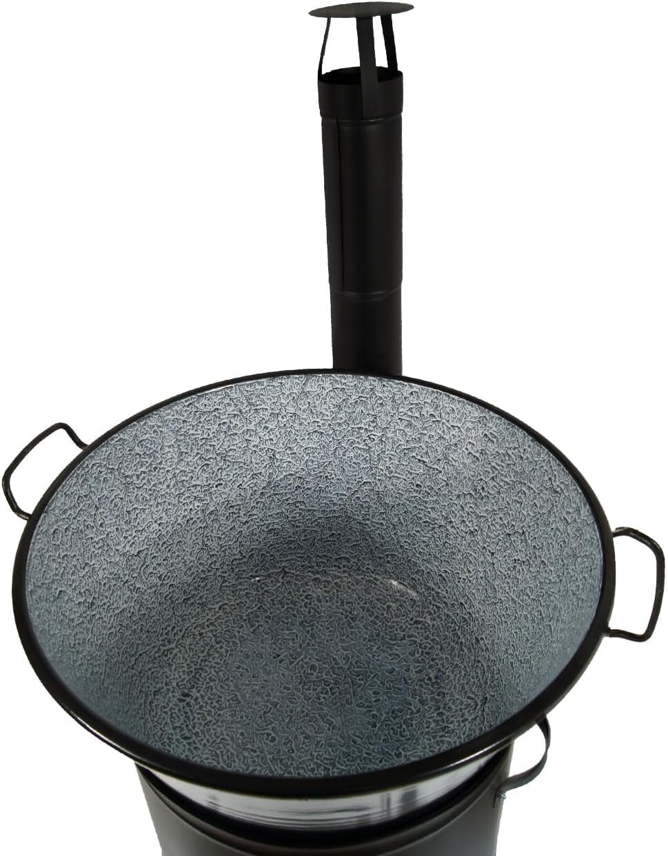 Set Ungarischer Ofen 45 mit Gulaschkessel 40 L Emaille mit Bügel Gulaschkanone mit Suppentopf