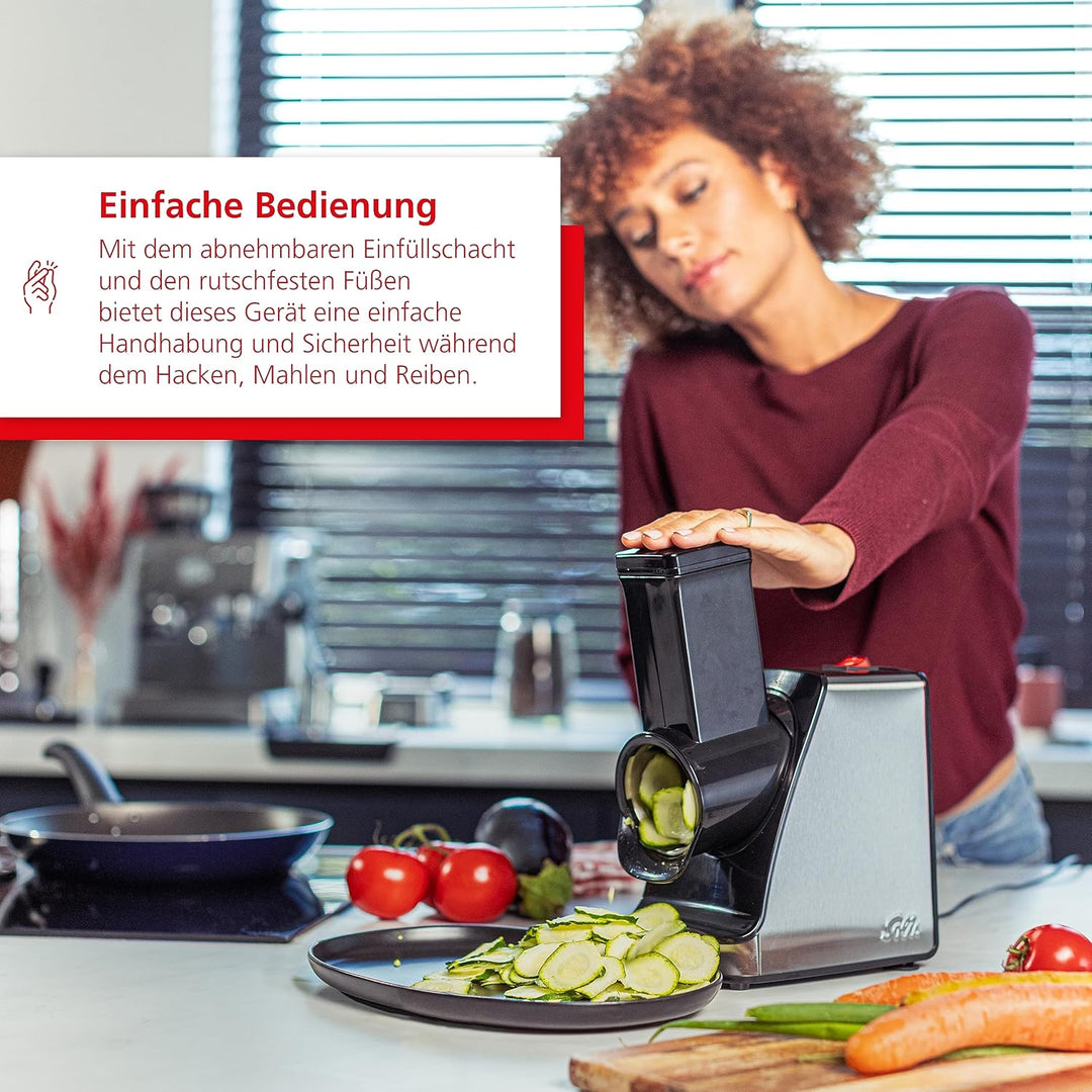 Solis Elektrischer Gemüseschneider Slice & More 8401 - Allesschneider - Spiralscheider - Multiraffel