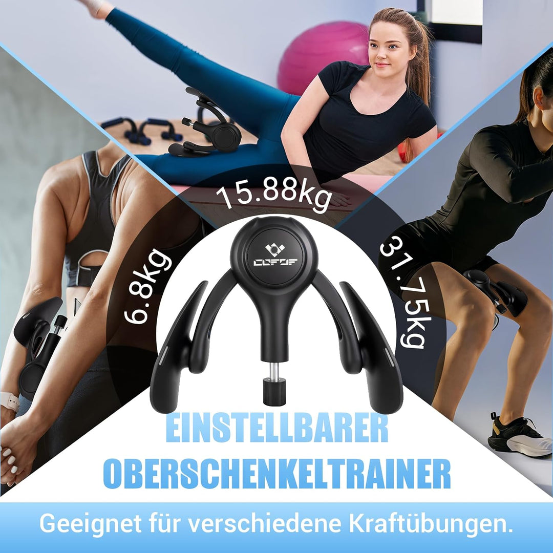 Oberschenkeltrainer, 15-70 lbs Beckenbodentrainer für Frau, Multifunktionaler Gesässtrainer, Po Trai