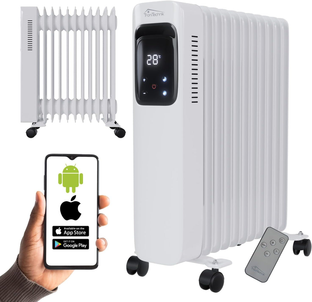 Tronitechnik® Ölradiator TT-OR 311 Elektroheizung Weiss Öl-Heizung Radiator 3 Heizstufen 11 Rippen E