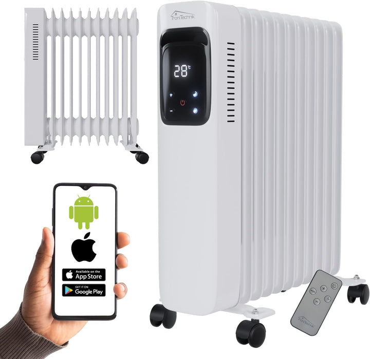 Tronitechnik® Ölradiator TT-OR 311 Elektroheizung Weiss Öl-Heizung Radiator 3 Heizstufen 11 Rippen E