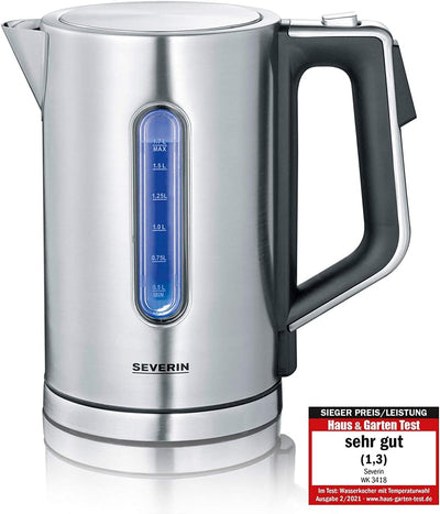 SEVERIN WK 3418 Digitaler Wasserkocher mit Fast-Boil-Power und individueller Temperaturauswahl, 1,7