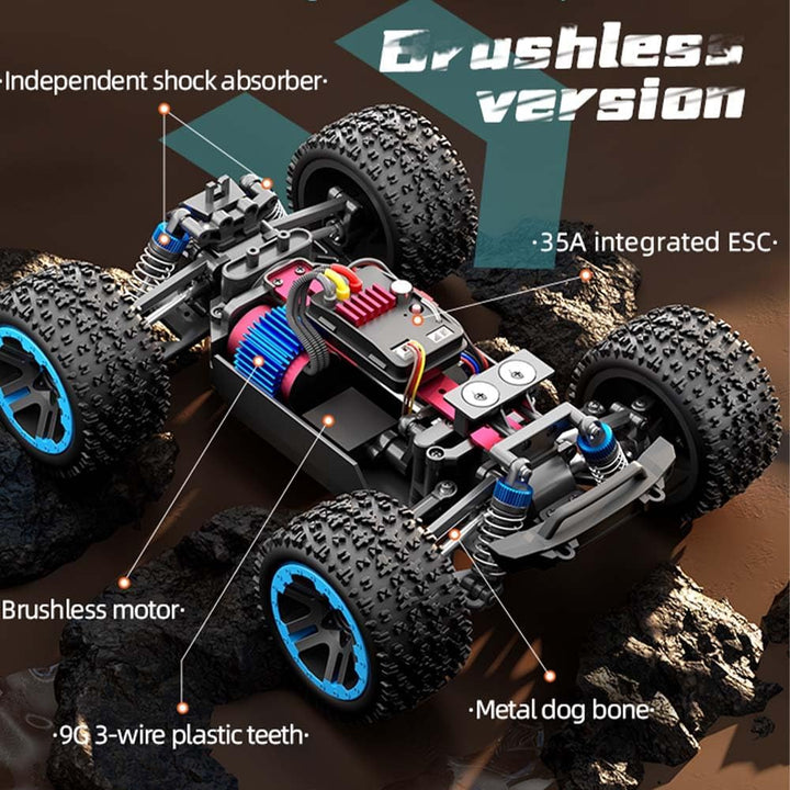 Ferngesteuertes Auto 1/20 4WD Monster Truck 40KM/H, 2.4 GHz RC Offroad Race Buggy für Erwachsene, Wa