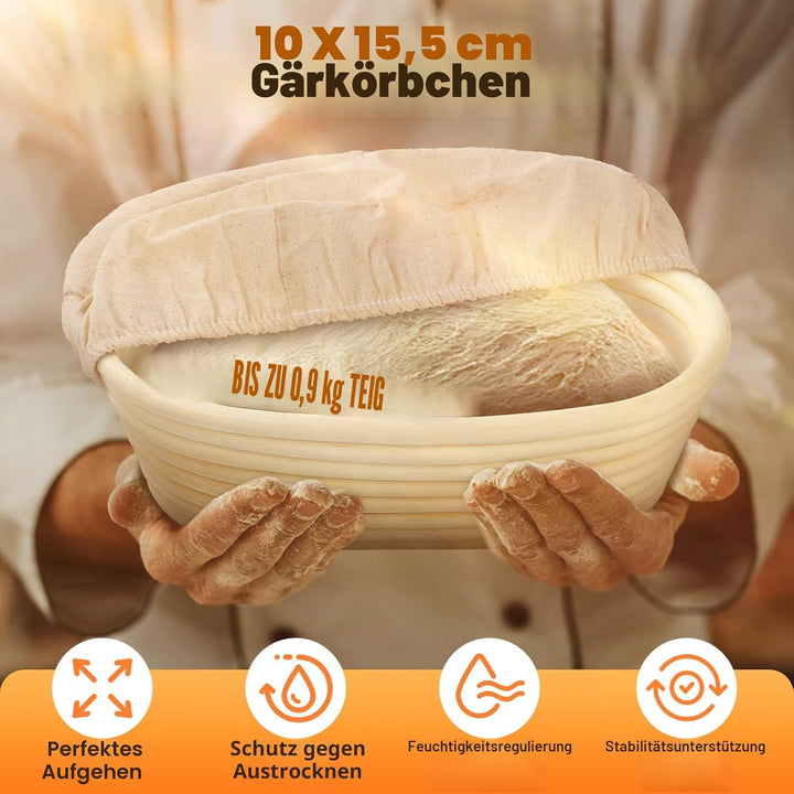 NZQXJXZ 35cm Brotbackform mit Deckel, Gusseisen Topf Dutch Oven Gusseisenpfanne für Brot Backen, Ban