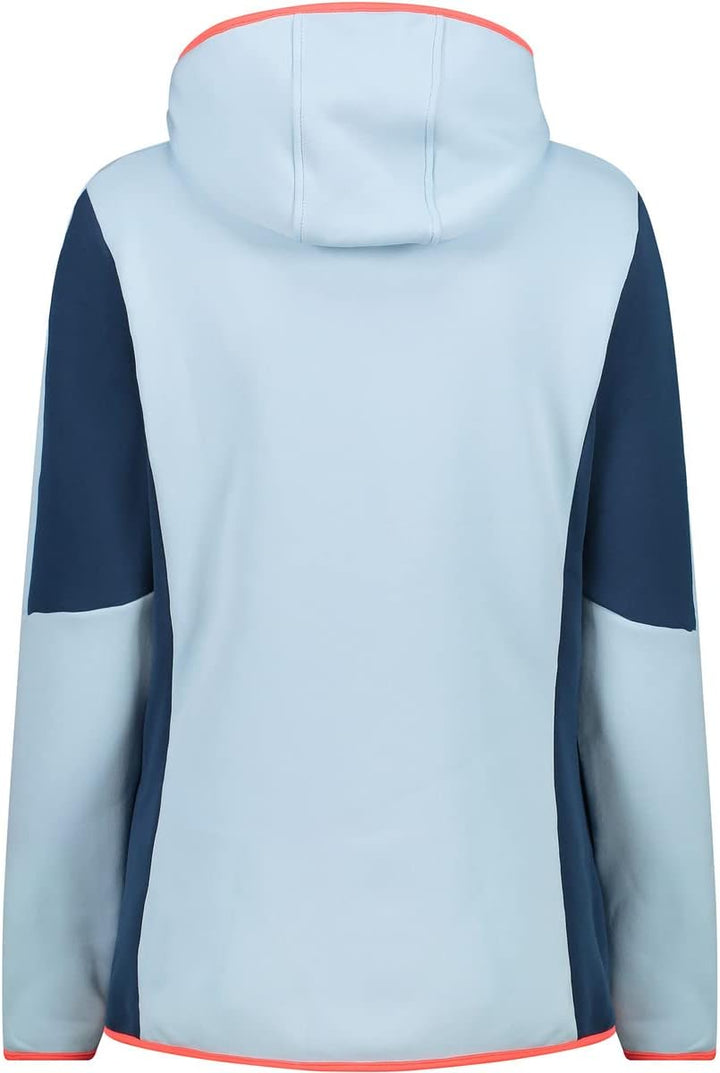 CMP Damen Stretch-fleecejacke für Damen mit Fester Kapuze JACKET 36 Kristallblau, 36 Kristallblau
