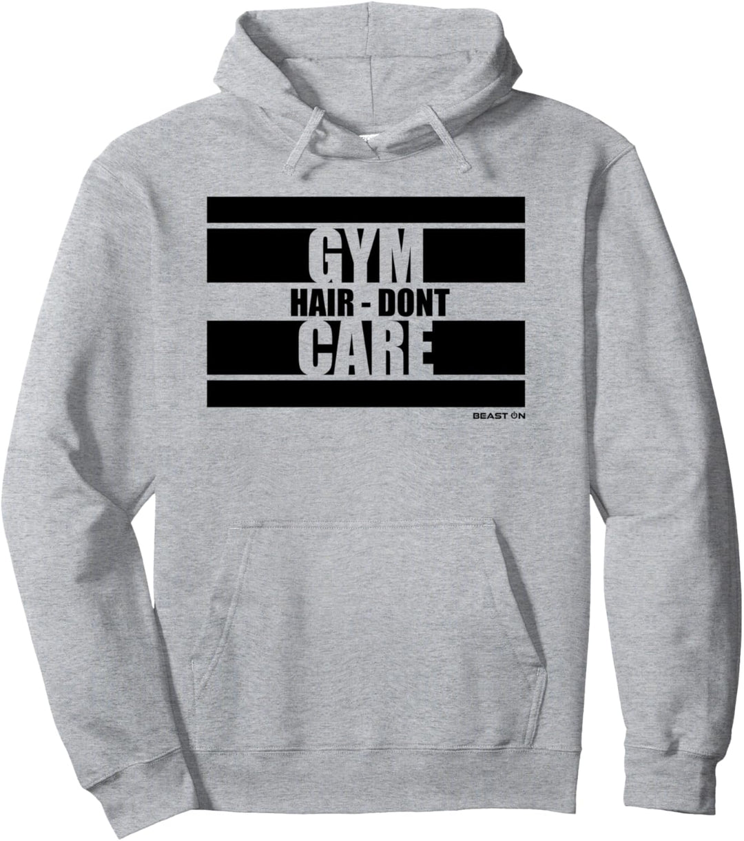 Gym hair don't care Gym Motivation Sprüche Fitness weisses Pullover Hoodie