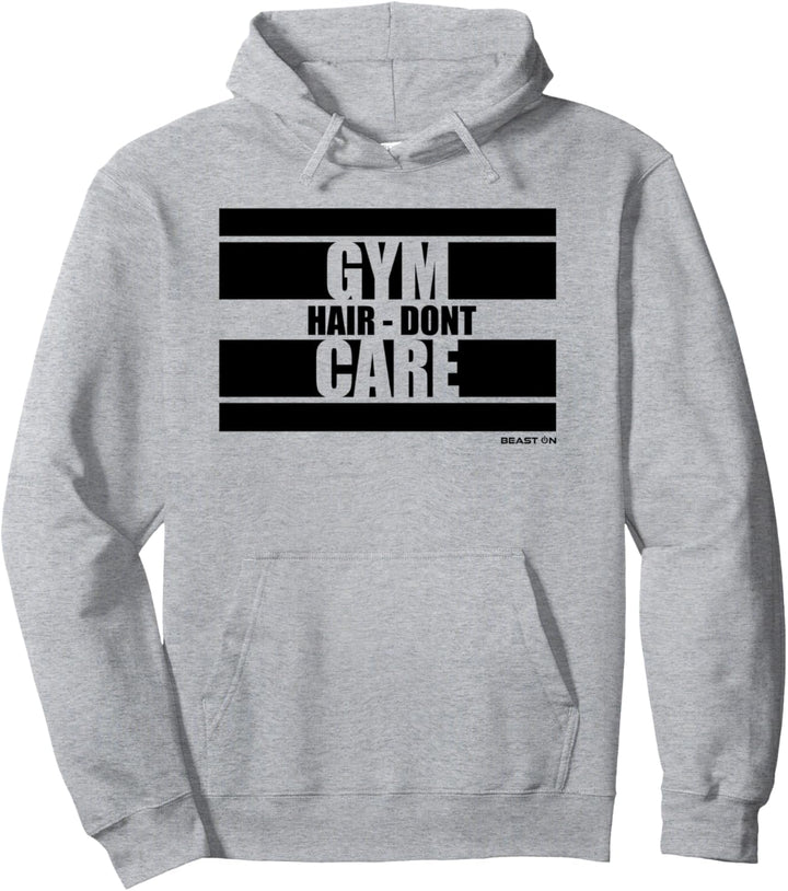 Gym hair don't care Gym Motivation Sprüche Fitness weisses Pullover Hoodie