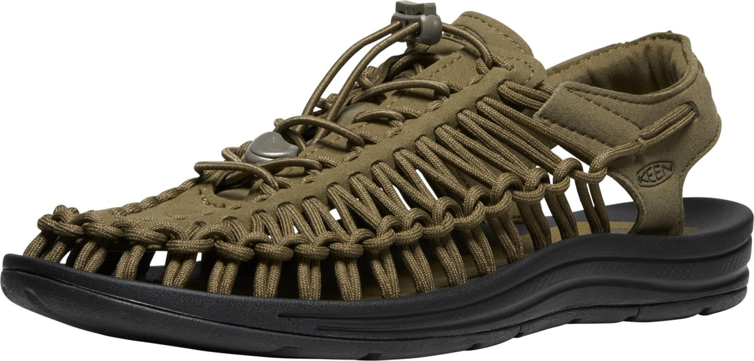 KEEN Herren Uneek Sandalen 42 EU Dark Olive Black, 42 EU Dark Olive Black