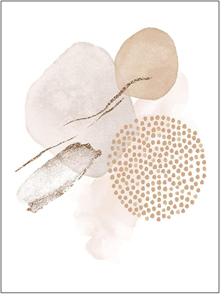 Sarah Duke 3er Abstrakt Poster Set, Aesthetic Wandbilder Beige Leinwandbilder Ohne Rahmen Wandposter