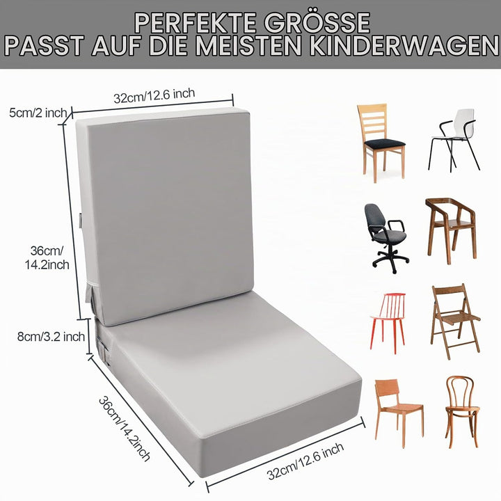 Sitzerhöhung Stühle Kind für Den Tisch, PU waschbar 2 Stücke Riemen Sicherheitsschnalle Kinder Boost