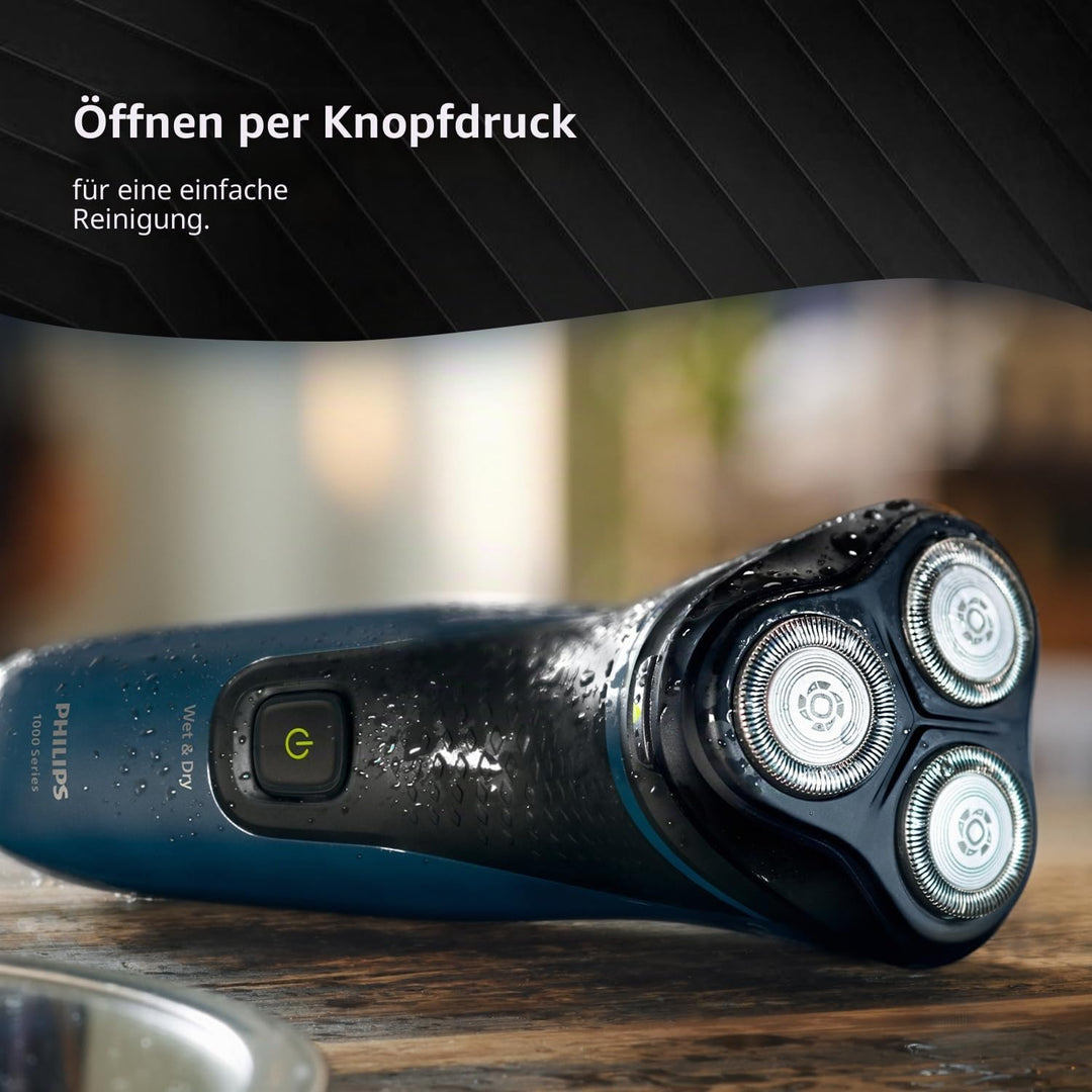 Philips Elektrorasierer für Männer, Nass- und Trockenrasur, 3D-Schwimmköpfe, 27 selbstschärfende Kli