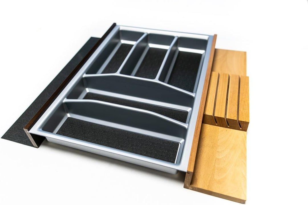 Lana Solution Besteckeinsatz für 55 er Schublade, 462 mm x 400 mm, Silber