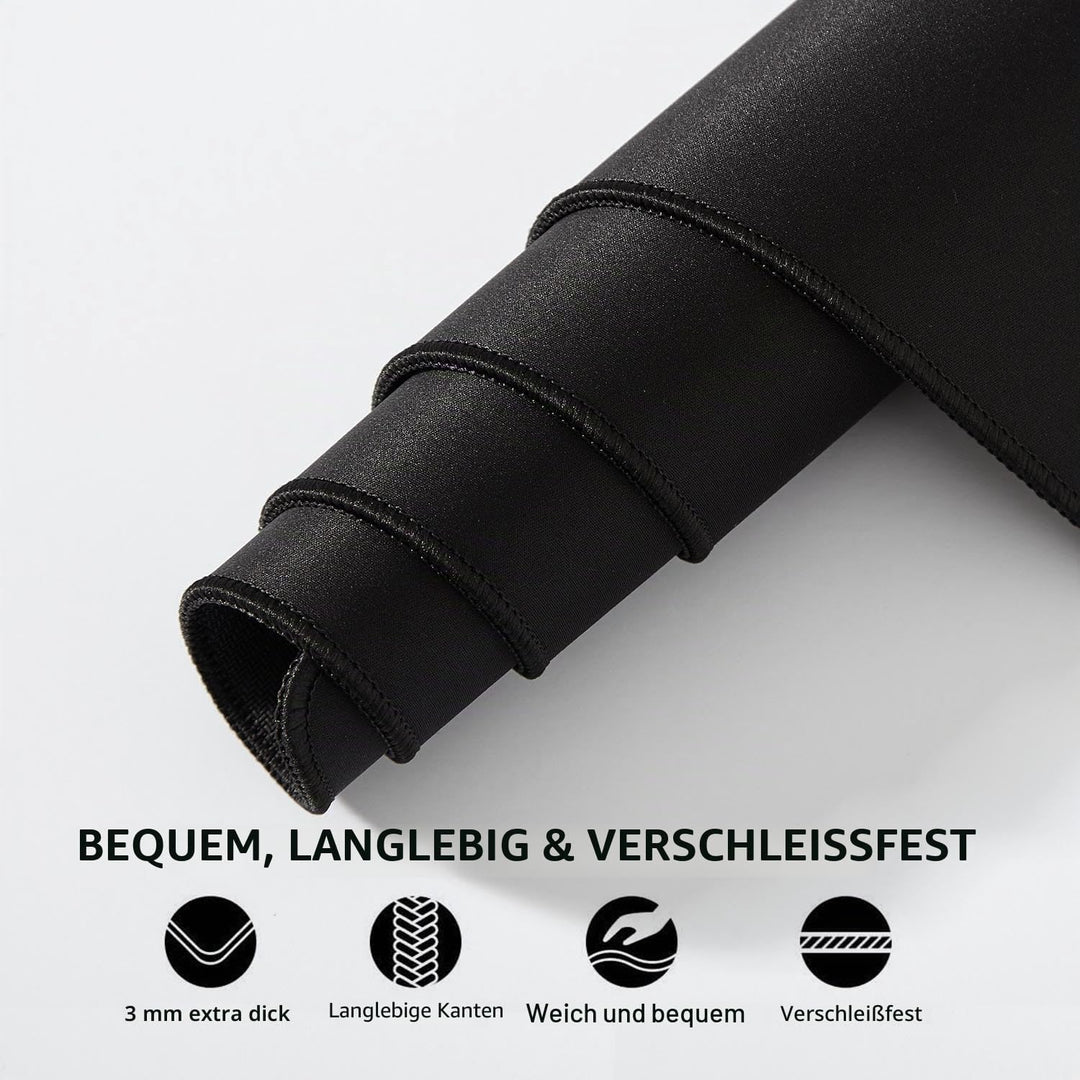 DOBAOJIA Mauspad Schwarz, Schreibtischunterlage Schwarz, Mauspad XXL 800 x 400mm, Mausunterlage Gros