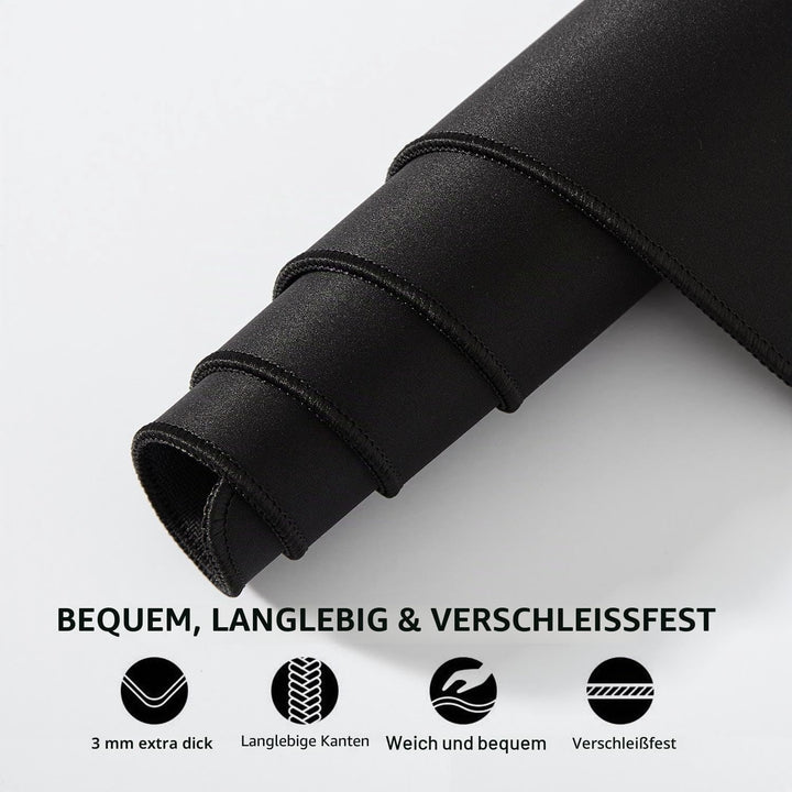 DOBAOJIA Mauspad Schwarz, Schreibtischunterlage Schwarz, Mauspad XXL 800 x 400mm, Mausunterlage Gros