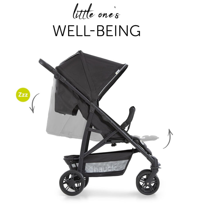 hauck Buggy Rapid 4 mit Lenkrad und XXL Zubehörpaket (Insekten- & Regenschutz) | Sportbuggy mit Lieg
