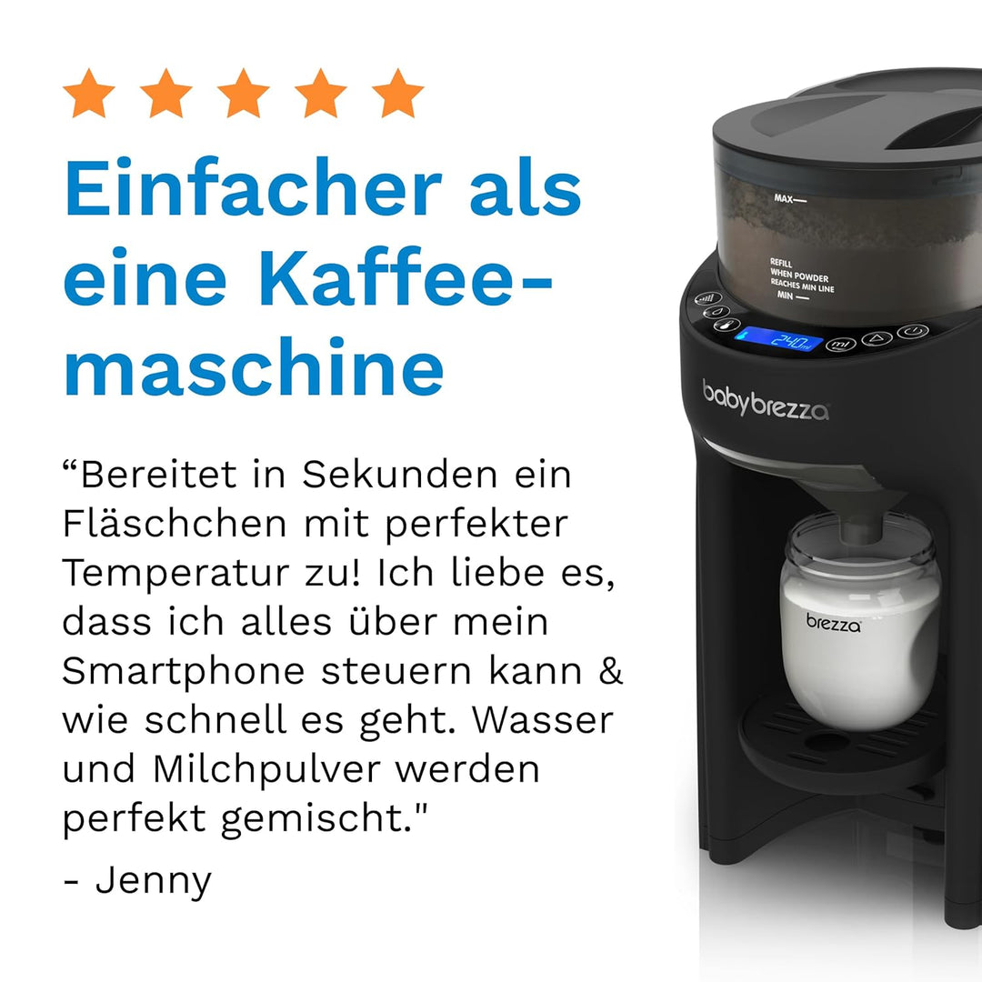 Baby Brezza Formula Pro Advanced WiFi – Automatischer Flaschenzubereiter mit App-Steuerung, inkl. ex