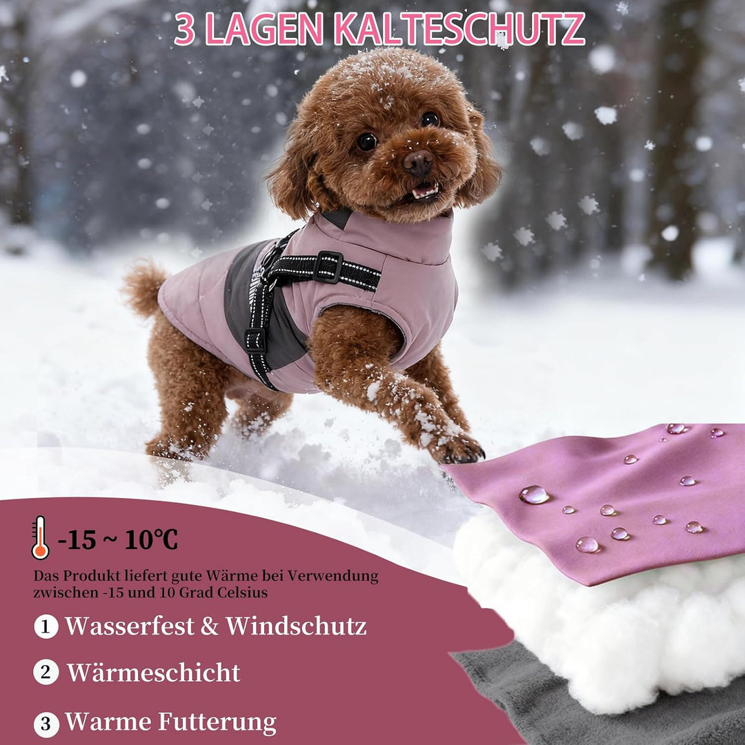 Hundemantel Winter Hundejacke Hundegeschirr Mantel Welpenmantel Jacke Weste Kleidung Kleines Hundege