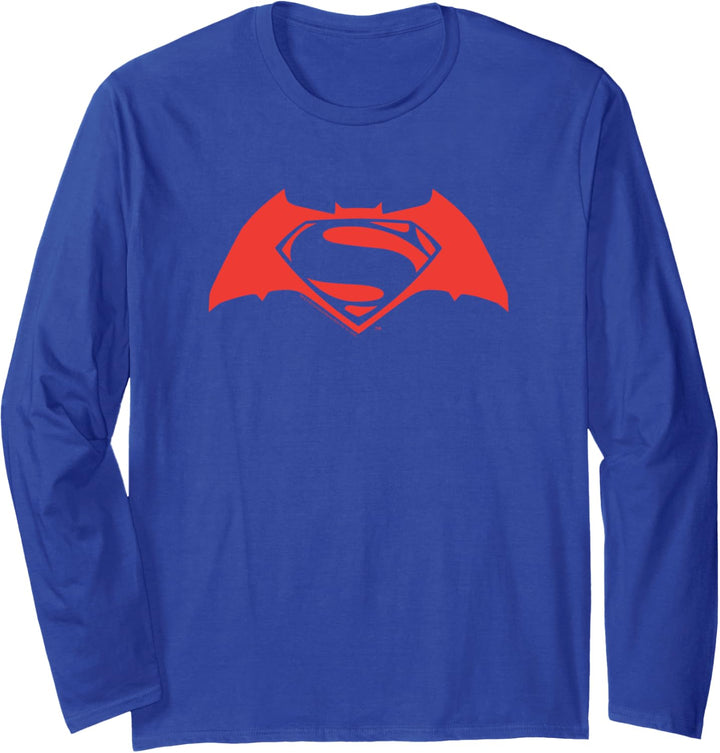 Batman v Superman Simple Logo Langarmshirt